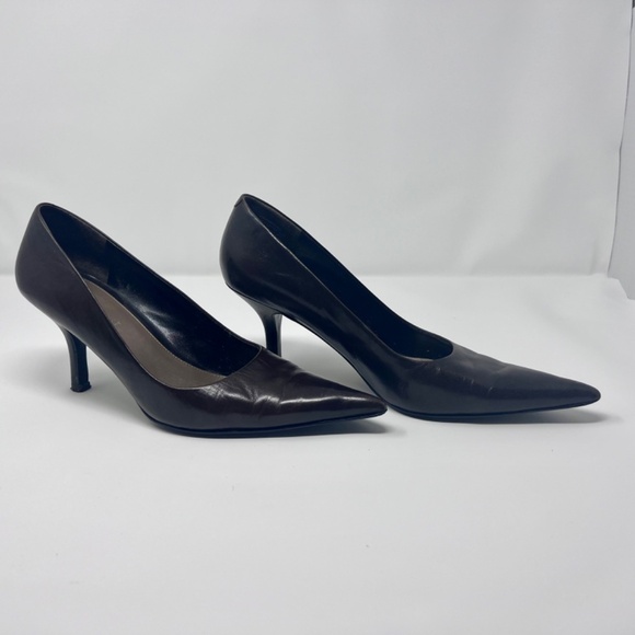 NINE WEST Dark Brown Pumps Size 8 1/2M - Picture 2 of 7